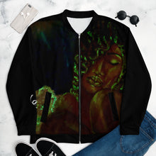 Load image into Gallery viewer, “Midnight Glow” Unisex Bomber Jacket