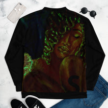 Load image into Gallery viewer, “Midnight Glow” Unisex Bomber Jacket
